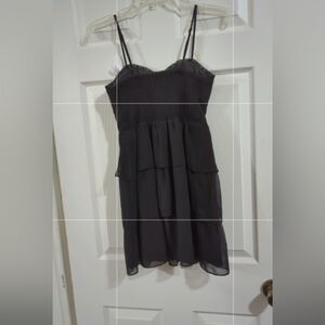 American Eagle Outfitters Tiered Dress Womens Size 2 Black Spagetti Straps